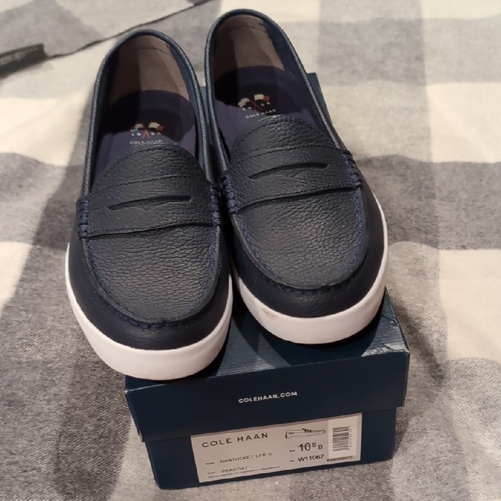 Cole Haan Blue Loafers with Modern Sneaker Sole